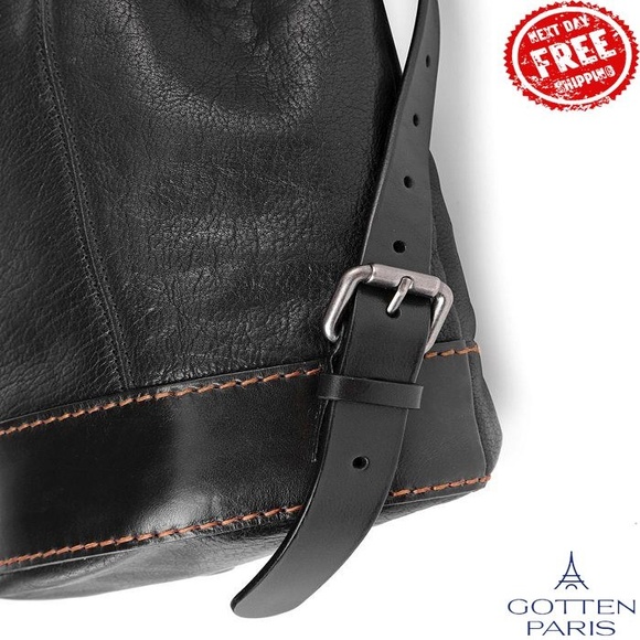 Women\'s Genuine Leather Canna Backpack Black Women\'s Bag main image 6